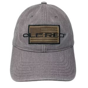 Ole Red Baseball Cap Gray Brown OS Strapback Hat American Flag Patch Embroidered